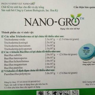 Combo 36 viên nano-gro nhập khẩu từ Mỹ khối lượng 4,5gr