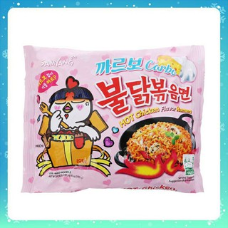 Mì Samyang hồng vị Carbonara - Mì Samyang hồng phô mai - Date xa