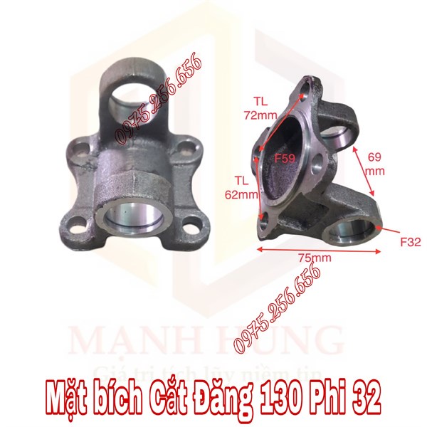 Mặt bích Cắt Đăng 130 Phi 32 phụ tùng ô tô phụ tùng Hùng Lỳ