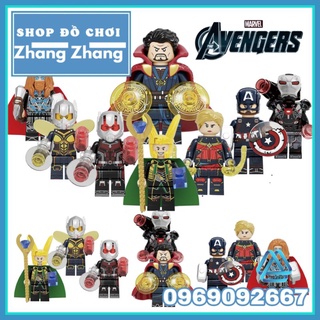 Đồ chơi Xếp hình mô hình gồm Loki - Thor - Ant Man - Wasp - Warmachine - Captain America Minifigures Kopf KF6101