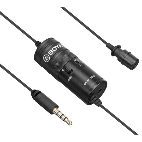 BOYA BY-M1 PRO - Hàng Chính Hãng - Mic thu âm cổng 3.5mm dành cho Điện thoại/Máy ảnh