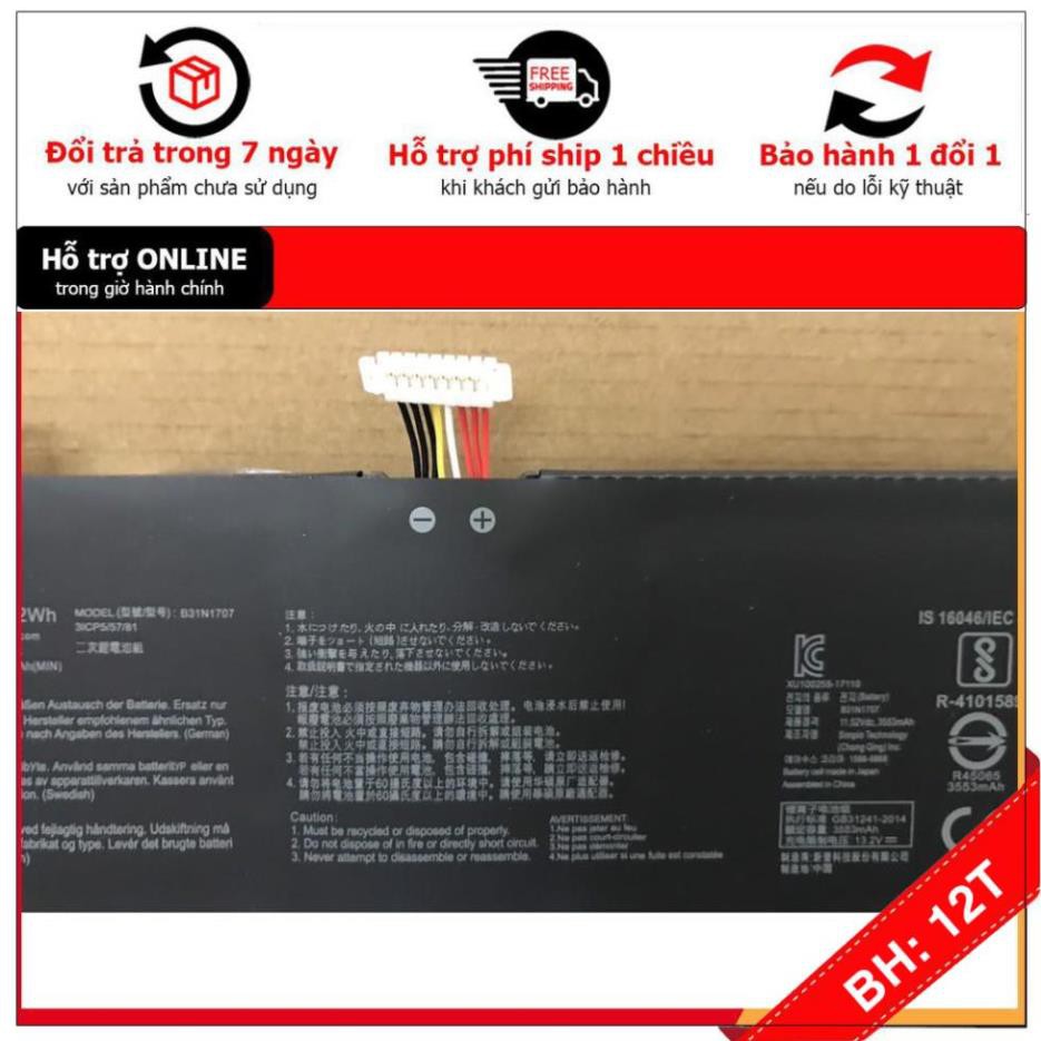 [BH12TH] 💖 Pin Zin (Battery) Asus VivoBook S14 S406UA S410 S4100VN S410U S4200U B31N1707 Original