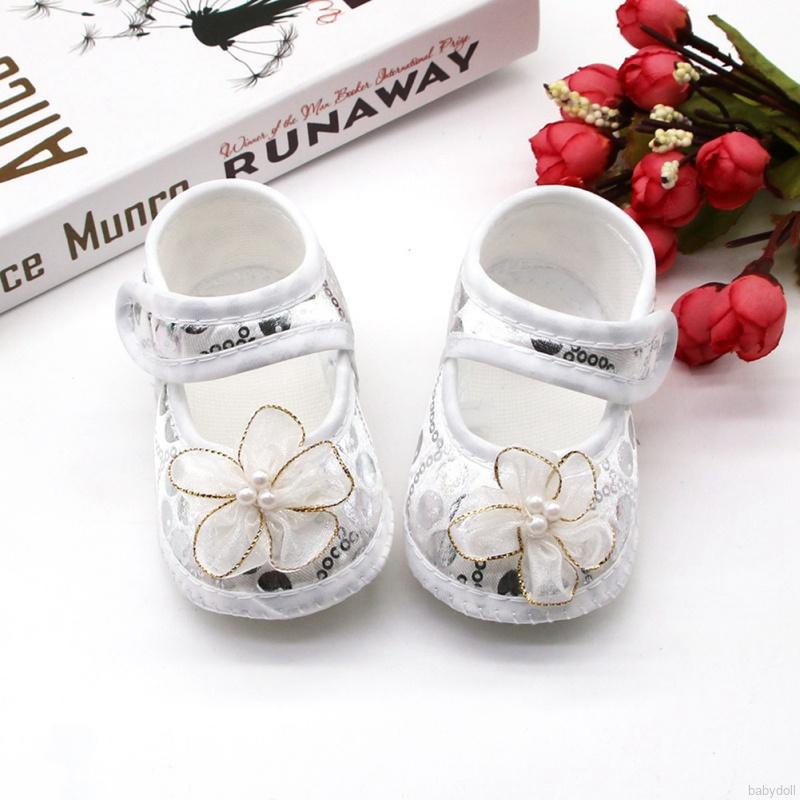Giày vải cotton mềm mại in hoa cho bé gái sơ sinh 0-18 tháng tuổi