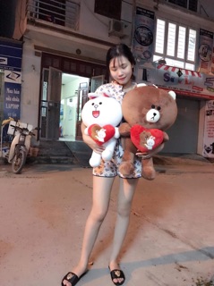 [rẻ bất ngờ 160k/1cặp] gấu bông brown-thỏ cony 40cm