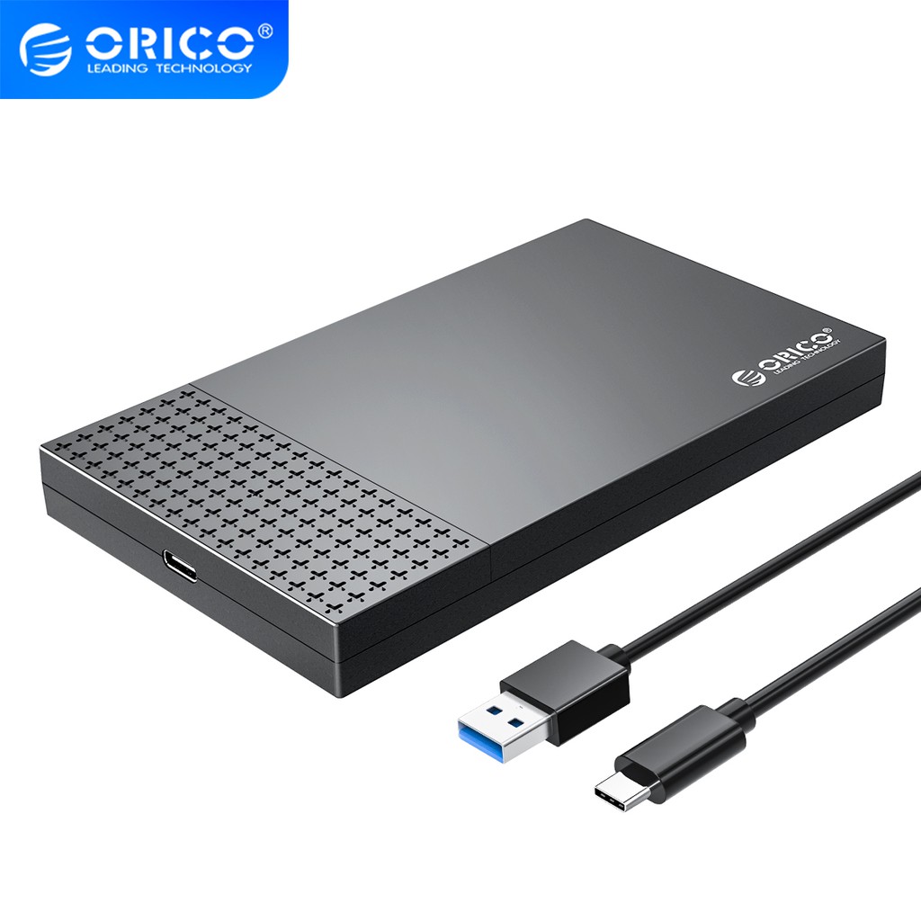 Hộp đựng ổ cứng ORICO cho HDD SSD 4TB có cáp chuyển từ Type C USB 3.1 sang SATA 3.0 5Gbps hỗ trợ UASP 2526C3