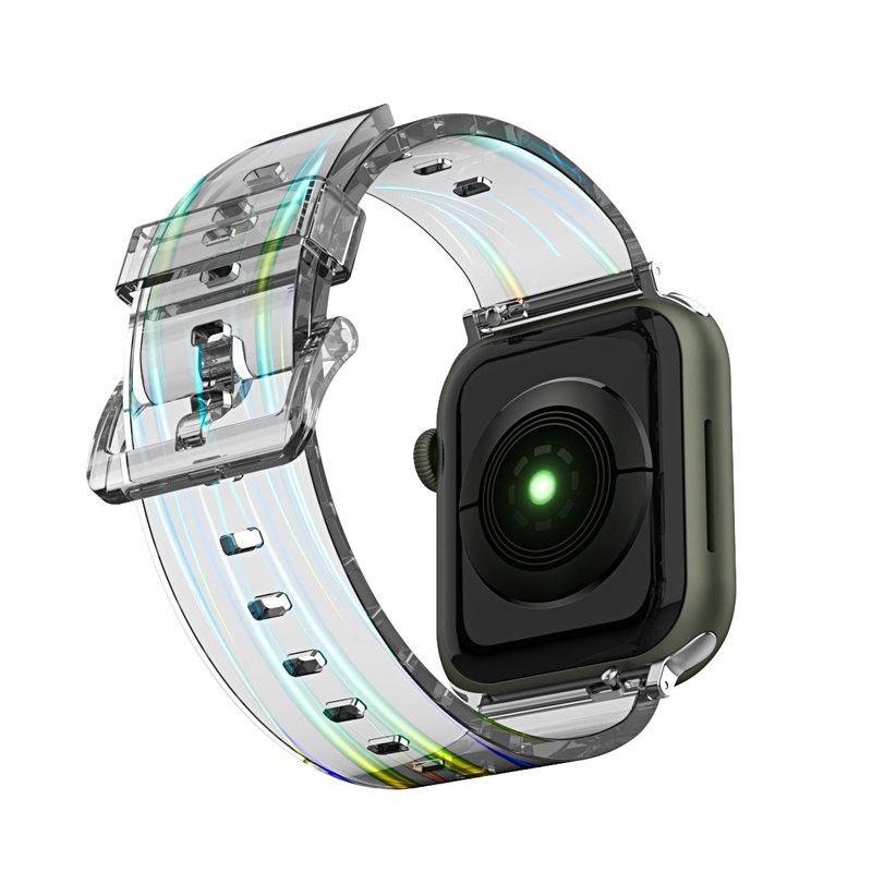 Dây Đeo Trong Suốt Cho Đồng Hồ Thể Thao Apple Watch 7 45mm 41mm 38mm Series 7 6 5 4 42mm 40mm 44mm 38mm