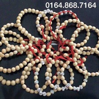 Vòng dâu tằm trừ tà ma 7-9 bi bạc cho bé