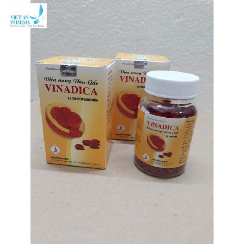 Combo 2lọ Dầu gấc Vinaga-DHA -Vinadica sáng mắt đẹp da ngừa lão hoá tốt tim mạch
