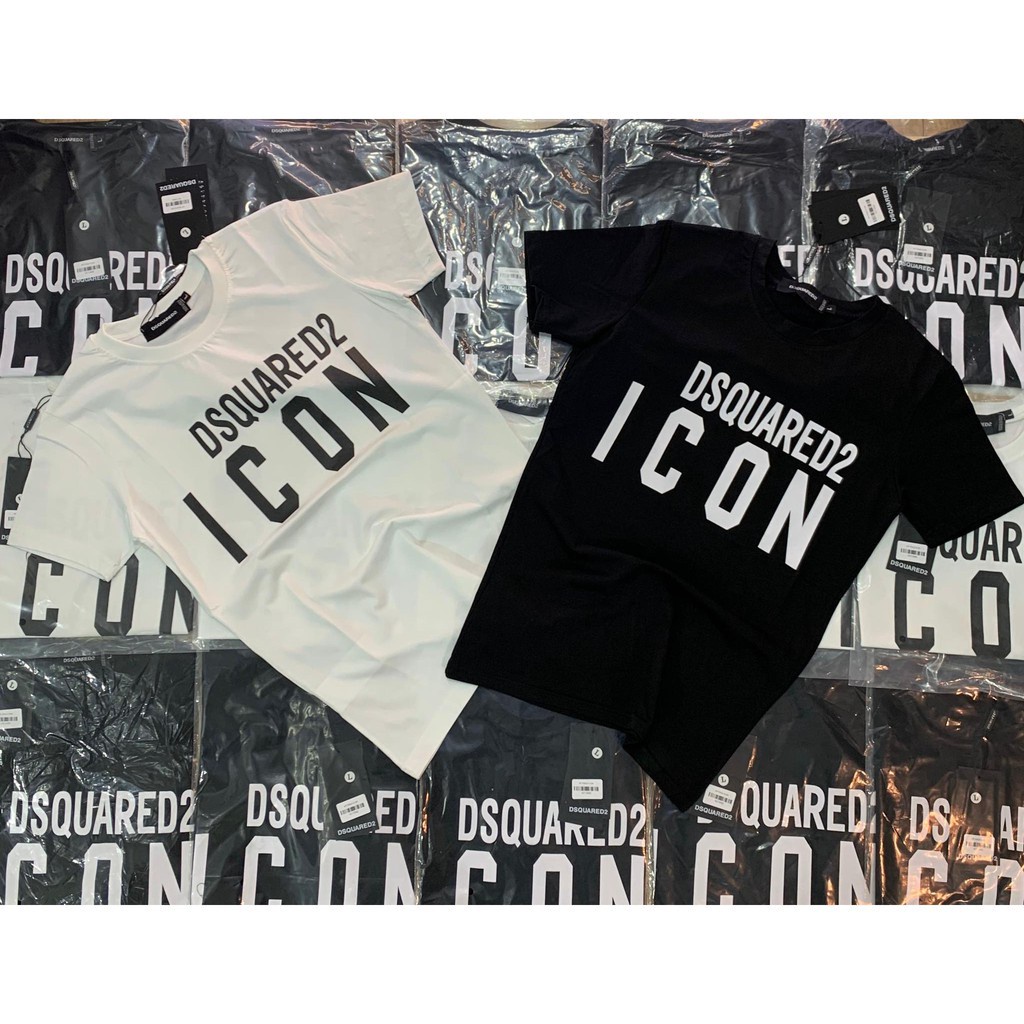 Áo phông nam DSQ icon - Áo thun in chữ cho nam hoạ tiết đơn giản