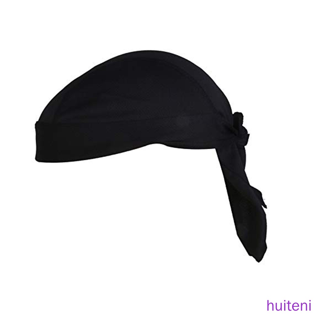 Băng quấn đầu thể thao bằng polyester màu đen phối ren thời trang cho nam và nữ