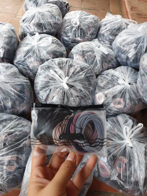 Set 100 chun buộc tóc mix màu siêu hot
