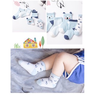 Set 5 Đôi Tất LƯỚI CỔ CAO cho bé sơ sinh 0-18m