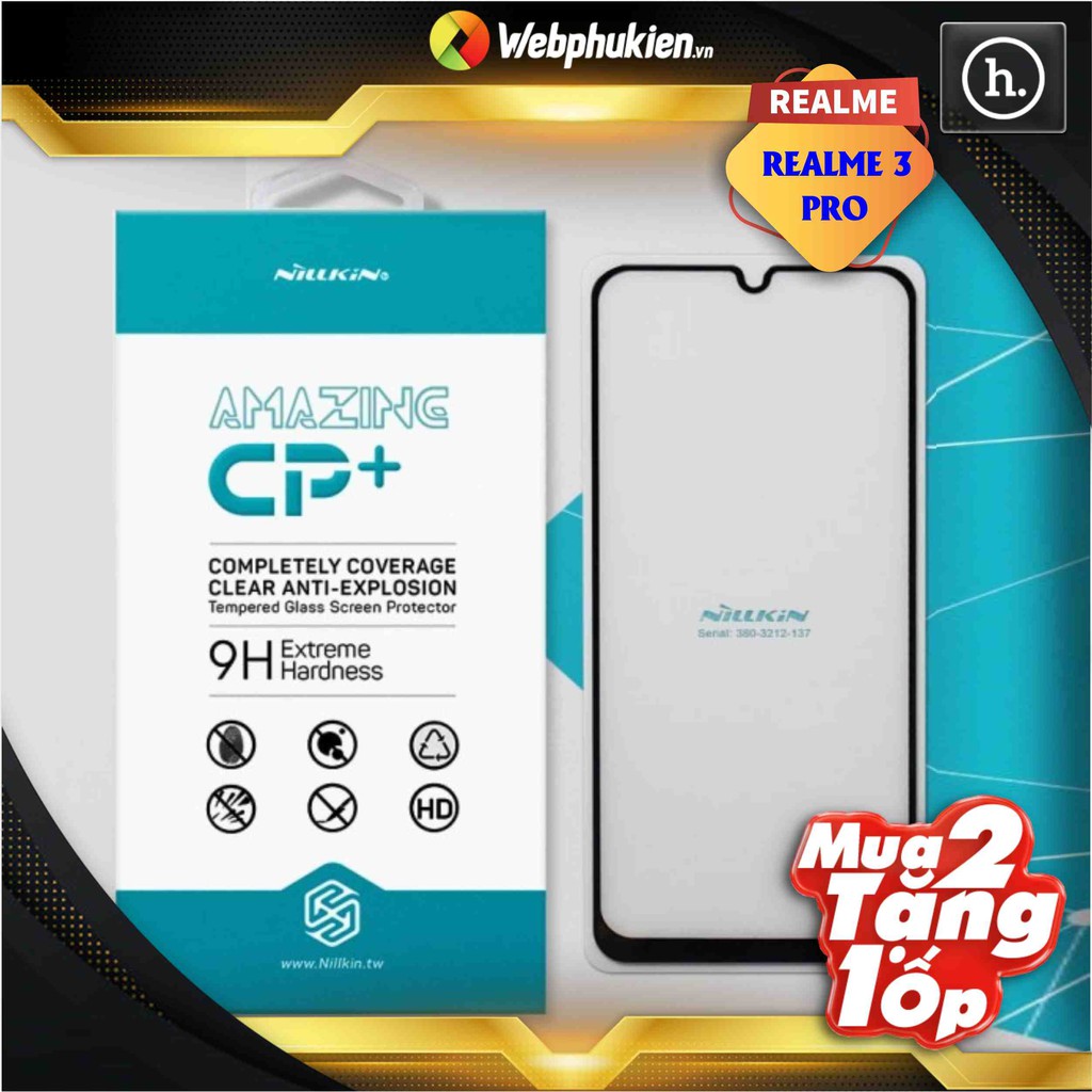 Kính cường lực cho REALME 3 PRO hiệu NILLKIN