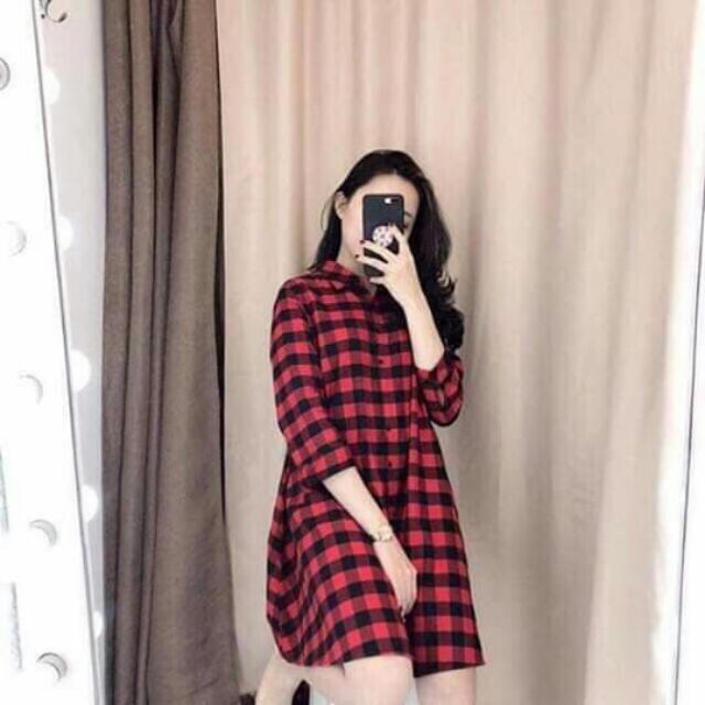 Váy sơ mi kẻ caro
