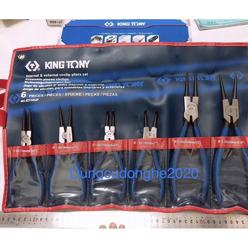 Bộ kìm mở phanh 6 cái Kingtony 42116GP