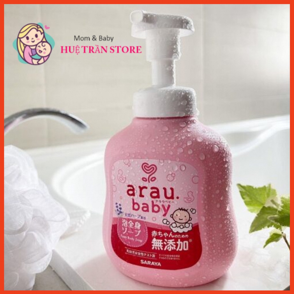 Sữa tắm gội thảo mộc Arau Baby nội địa Nhật - Chai 450ml/ túi 400ml