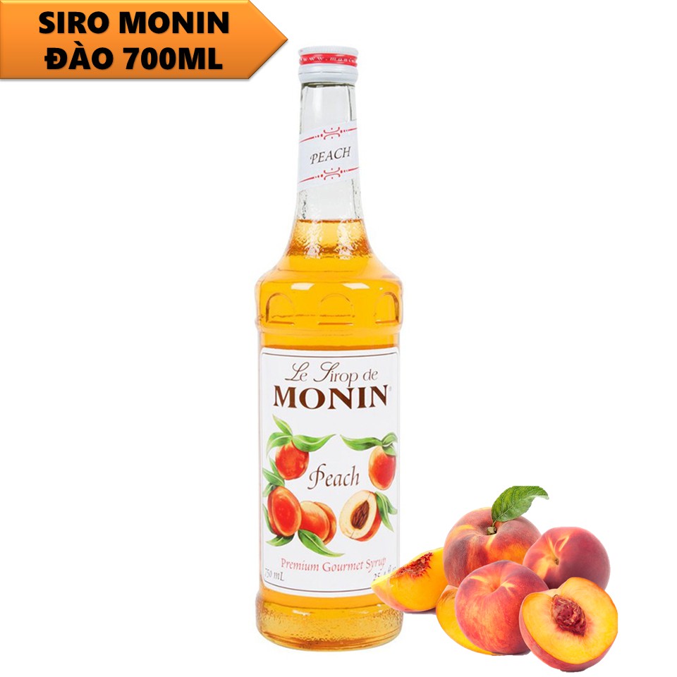 Siro Monin Đào Chai 700ml Pha Trà Đào