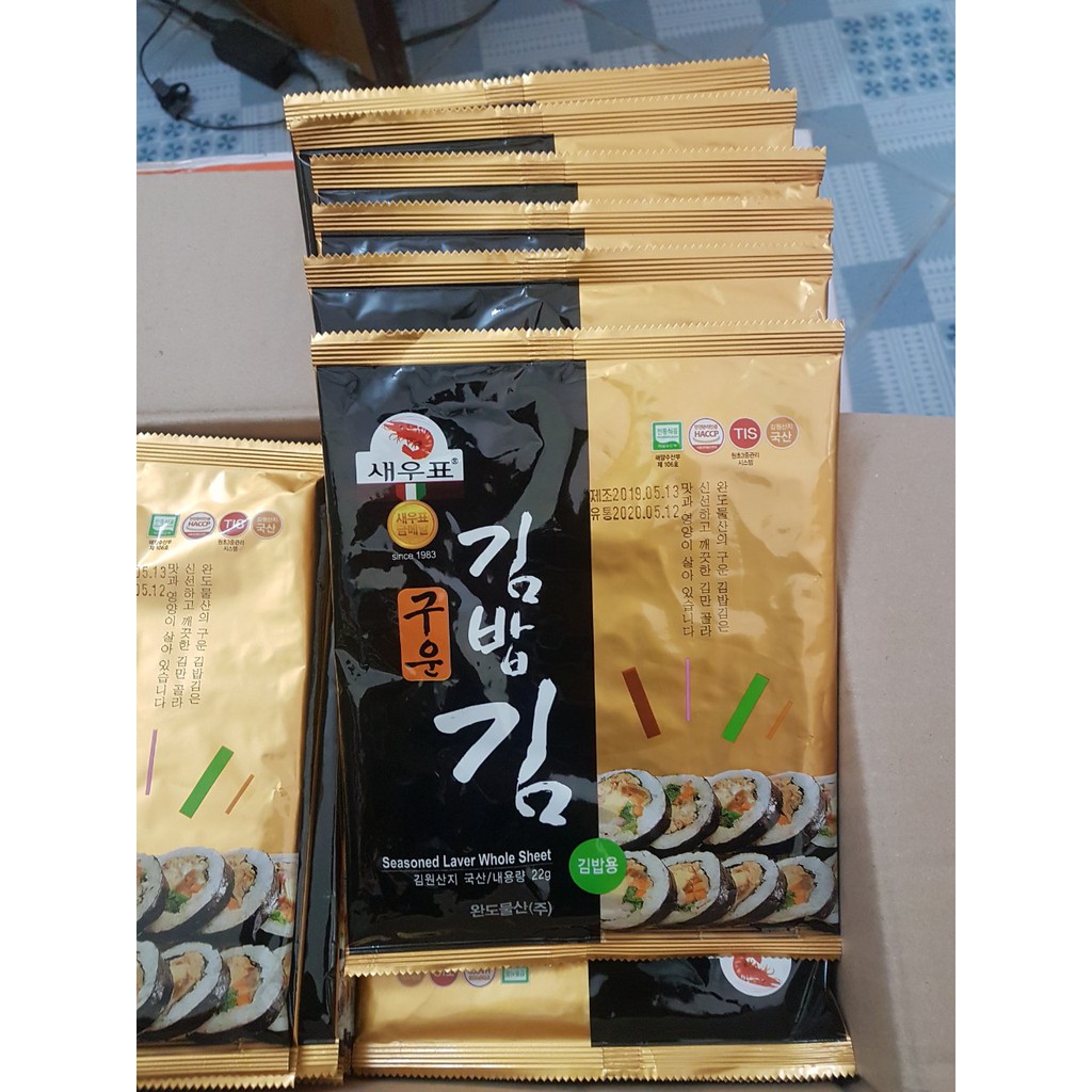Rong biển cuộn Kimbap Wando Hàn quốc gói 10 lá 20g