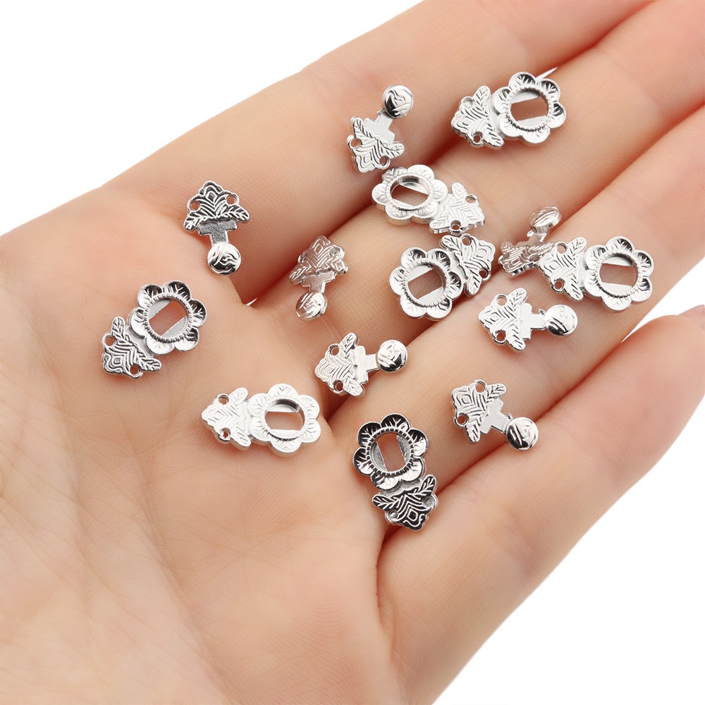 ROW 10 Sets 3 Colors Doll Bags Buckles Mini Ultra-small Shoes Accessories Belt Buckle 18mm Parts Newest Metal Diy Dolls Buttons/Multicolor