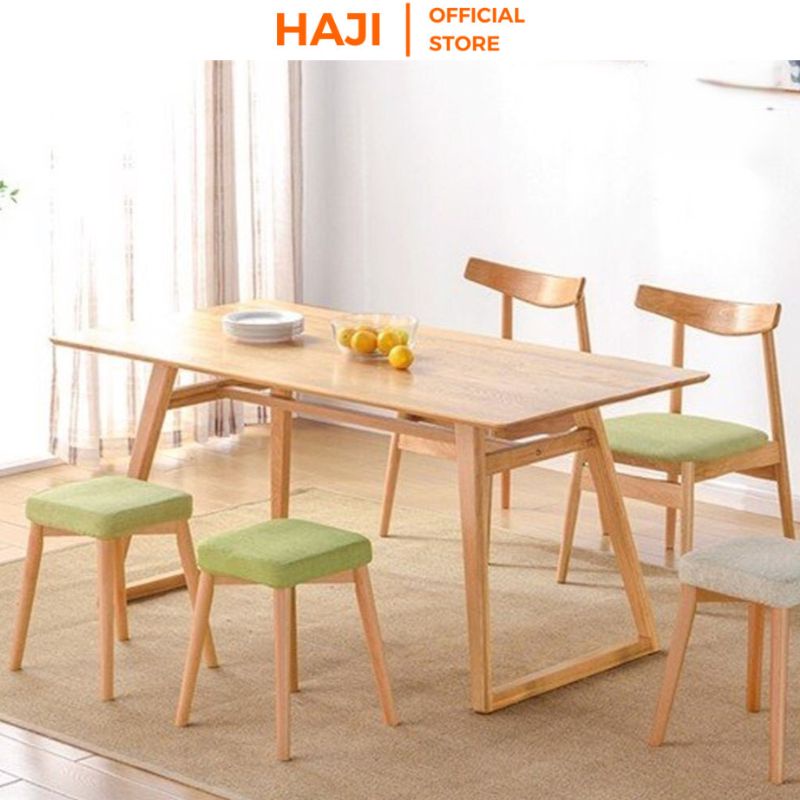 Ghế ăn chân gỗ màu sắc hiện đại phù hợp với mọi bàn ăn thương hiệu HAJI E03