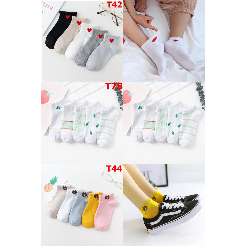 [Mã FAMARAL2 giảm 10K đơn 50K][Vớ nữ cổ thấp] Tất nữ cổ thấp phong cách hàn quốc nhiều mẫu