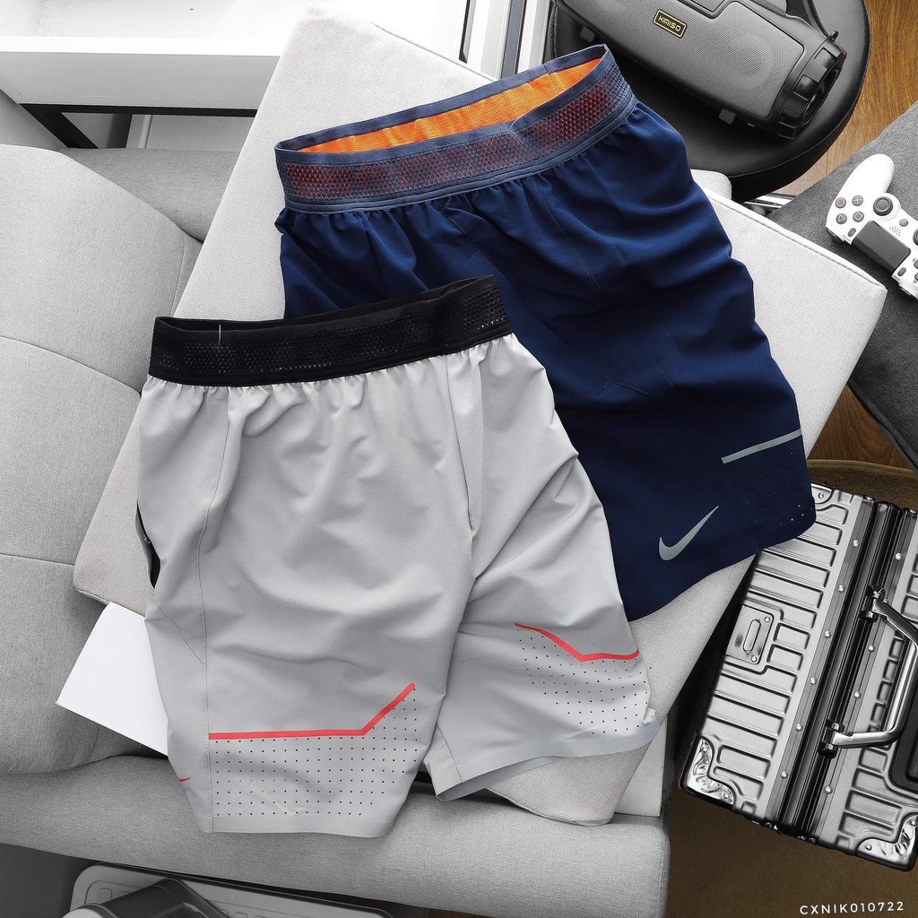 Quần Short Nam Đùi 𝐍𝐢𝐤𝐞 Dù Cạp Chun Đai Màu Hiếm 5 Màu Hàng Xuất Xịn Cao Cấp Vải Nhẹ Mát - Có Túi Ziper, Có Big Size