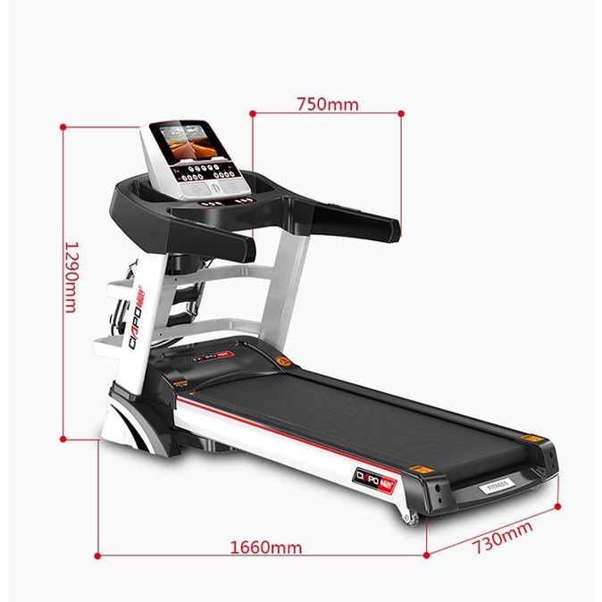 Máy chạy bộ cao cấp A4, máy chạy bộ thể dục đa năng tại nhà, máy tập gym