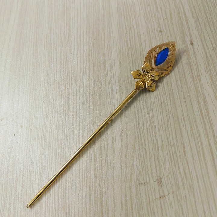 Kim quan họa tiết lá kêt hợp cánh chim cách điệu cosplay nhân vật cổ trang