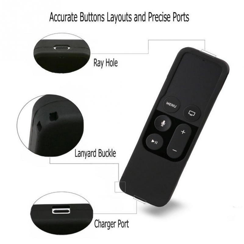 Vỏ silicon bảo vệ điều khiển từ xa thích hợp cho Apple TV 4