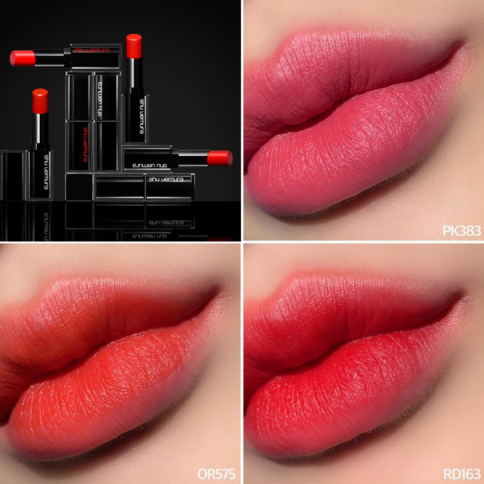 Son Shu Uemura Lì Mịn Môi Rouge Unlimited Matte Vỏ Đen - Mẫu Mới