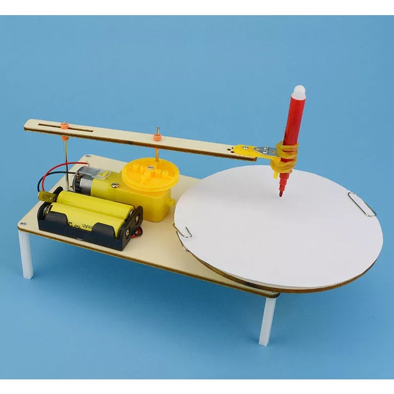 Máy Tự Vẽ Đồ Chơi Khoa Học Stem Lắp Ráp Bộ Dụng Cụ Trẻ Em Làm Bằng Tay