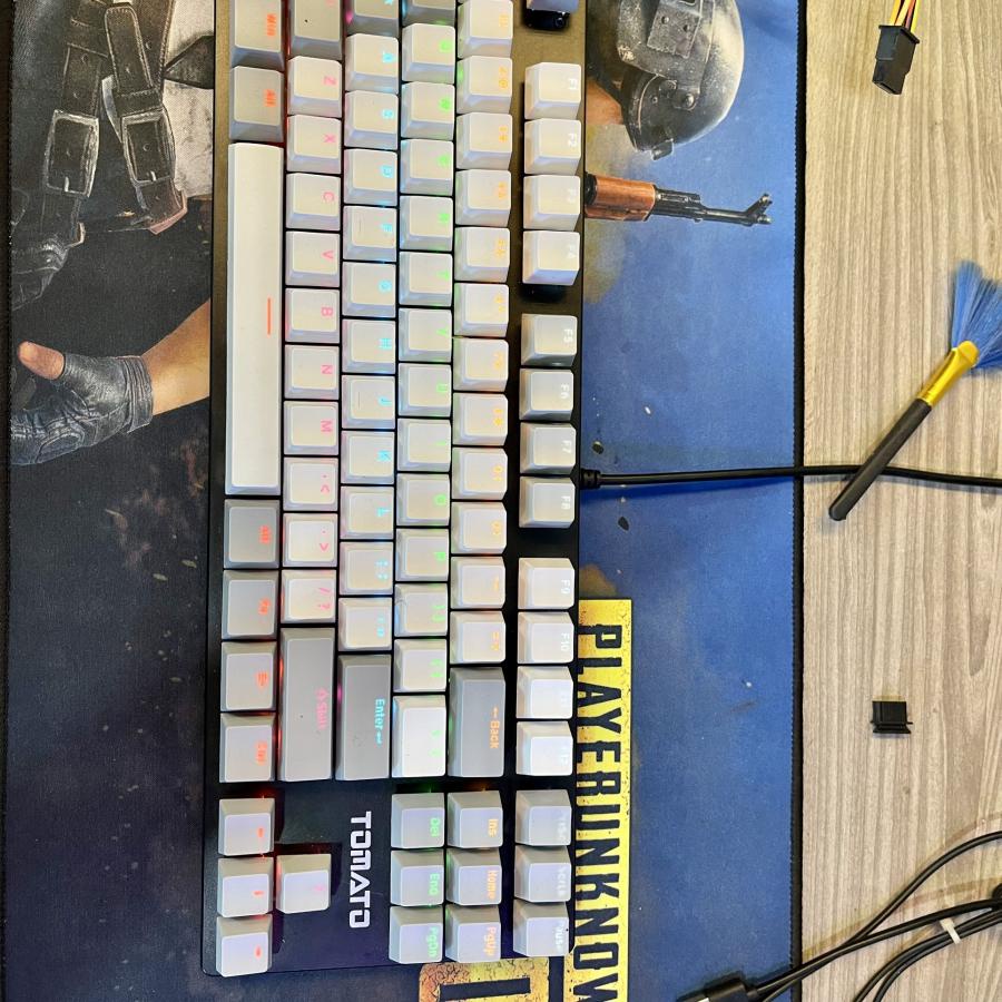 Bàn phím cơ Tomato S87 Blue/Red/Brown tặng 102 keycap (xanh ngọc/Xám/hồng)