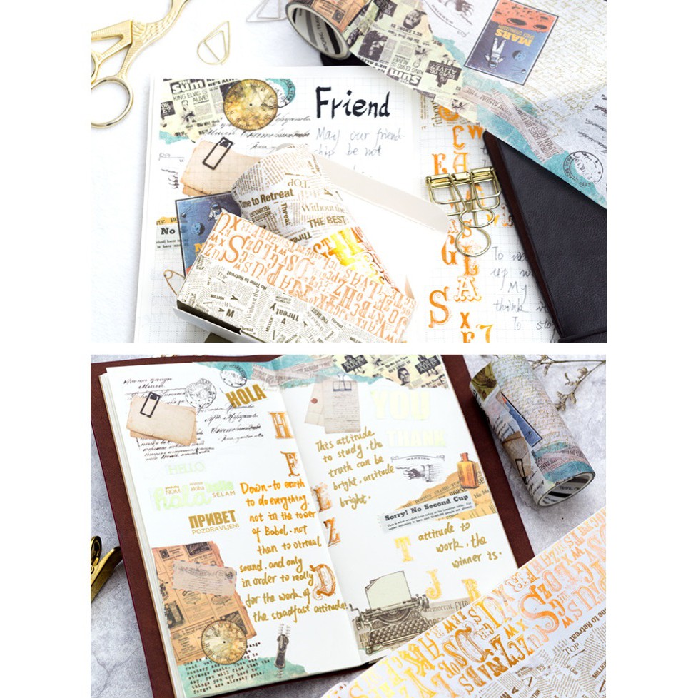 Băng dính washi tape size lớn WT135