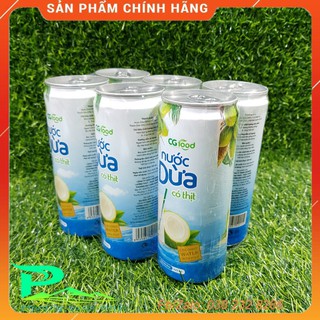 COMBO 6 LON Nước dừa CG Food - Lon 325ml