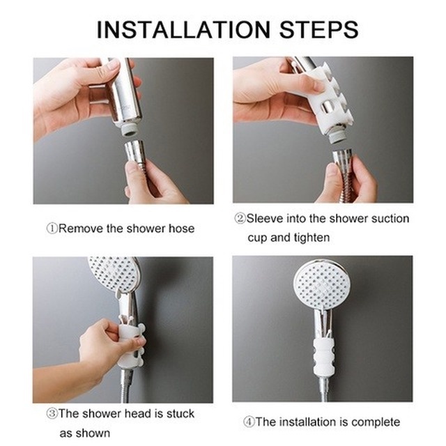 Giá đỡ cố định vòi sen bằng silicon hít chân không dùng trong nhà tắm