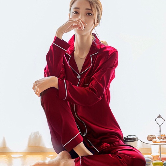Pijama dài tay lụa cao cấp