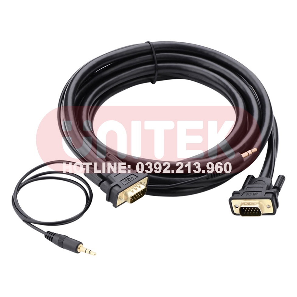 Dây Cáp VGA Hỗ Trợ Audio Dài 3m Ugreen 11627