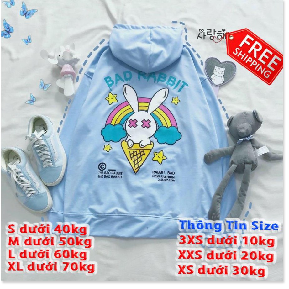 [FREESHIP TOÀN QUỐC] Áo Khoác Form Rộng Chất Liệu Thun Nỉ Ngoại Mềm Mịn In Họa Tiết BAD RABBIT Phong Cách Trẻ Yan Me | WebRaoVat - webraovat.net.vn