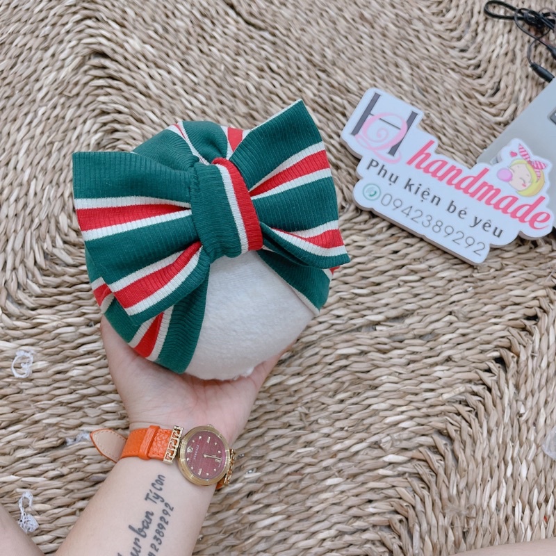 Nón vải hoạ tiết kẻ cute(4-7kg. 6-9kg)