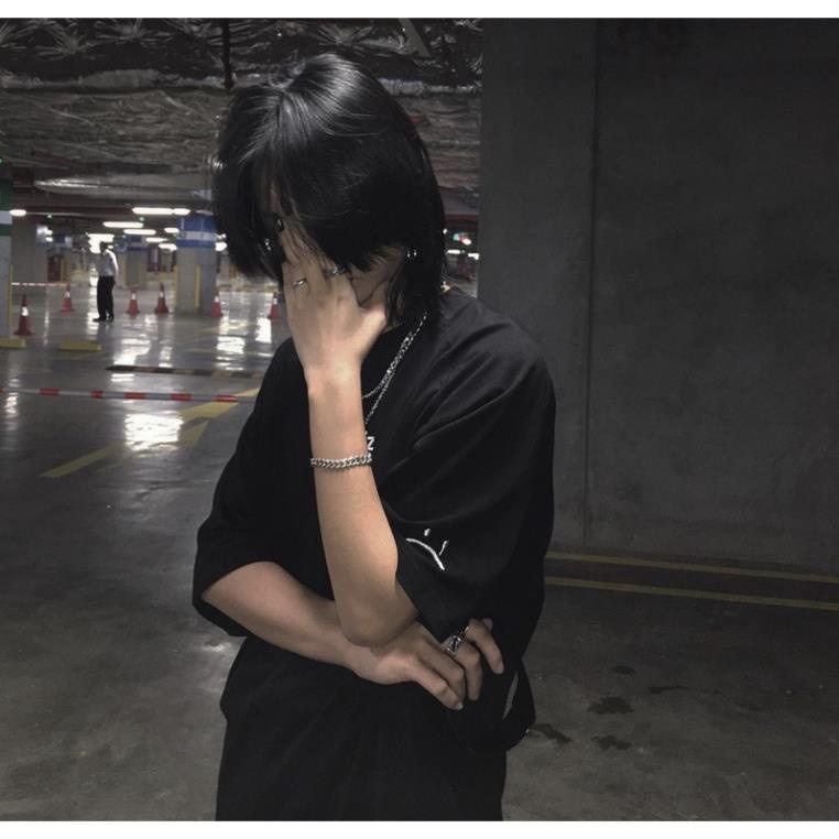 Áo thun sad boiz signature hình thêu mặt cười nam nữ full TAHAYA SHOP