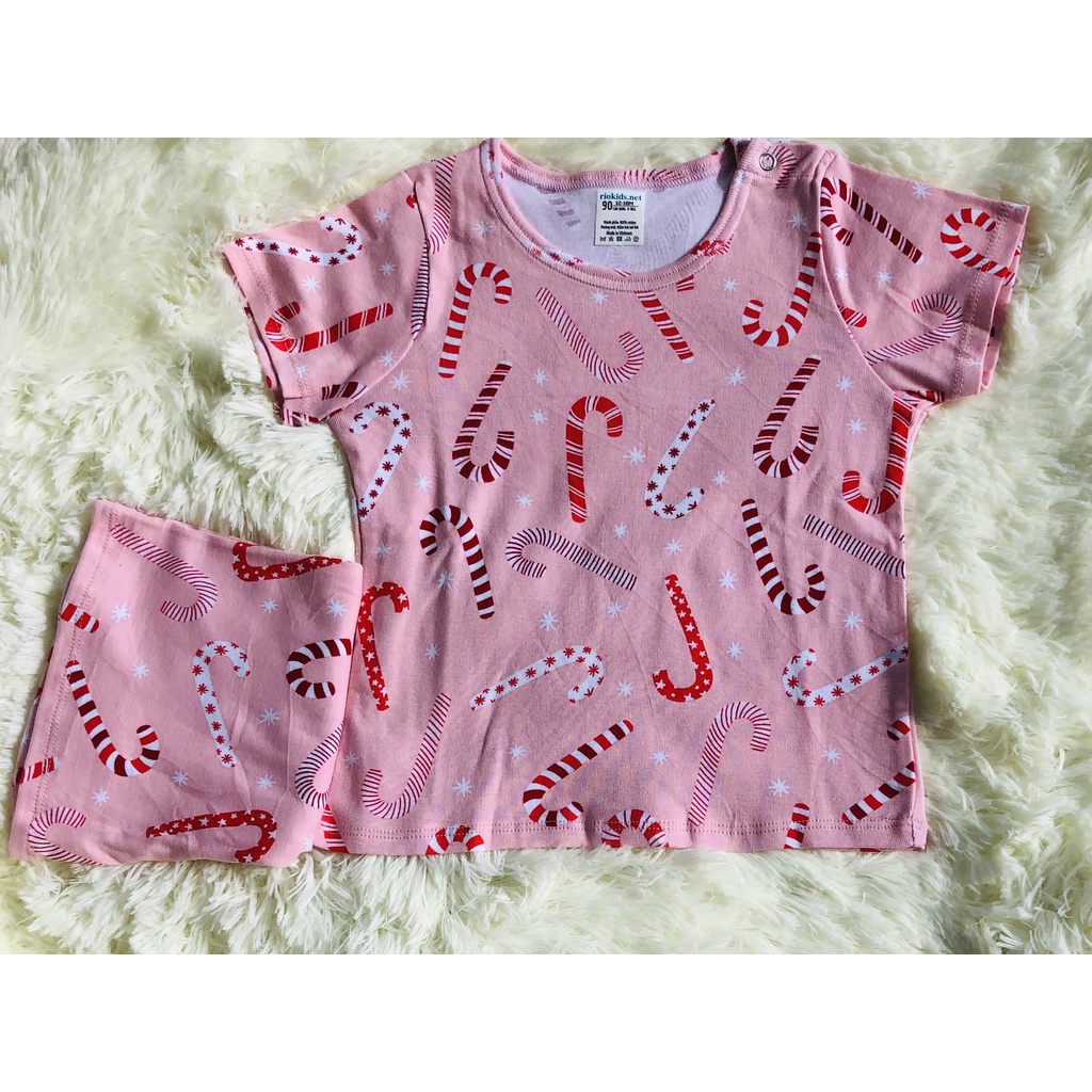 Combo 03  Bộ Thun bozip cotton cộc tay Riokids cao cấp cho bé trai bé gái, hàng xuất xịn 4-15 kg