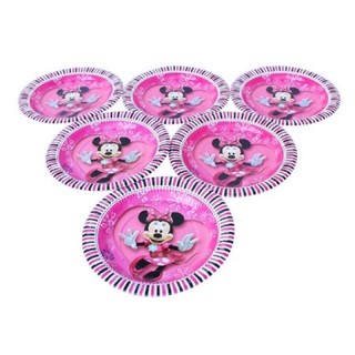 (Set 6 cái) Set dĩa mẫu bé gái trang trí sinh nhật, party, đầy tháng, thôi nôi, sự kiện…