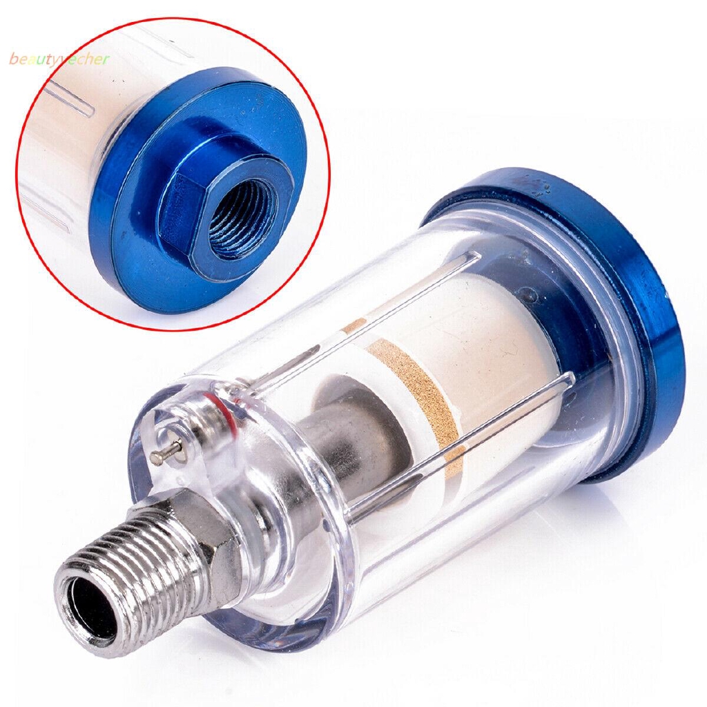 Bộ lọc chia tách dầu và nước 1/4'' bằng nhựa ABS 4*9cm cho súng phun sơn tiện dụng