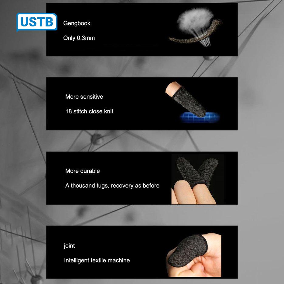 Cặp găng ngón tay chơi game sợi carbon chống trượt độ nhạy cao tiện lợi