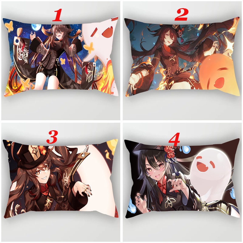Vỏ Gối Đơn In Hình Nhân Vật Game Genshin Impact Dễ Thương Bằng Polyester