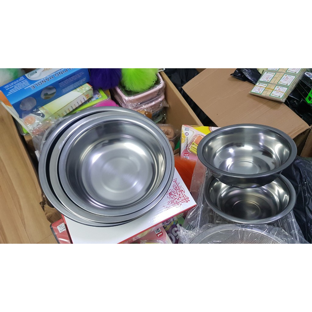 [ RẺ VÔ ĐỊCH ] SET 5 BÁT INOX LOẠI 18 ĐẾN 26 CM GIÁ SIÊU HÓT