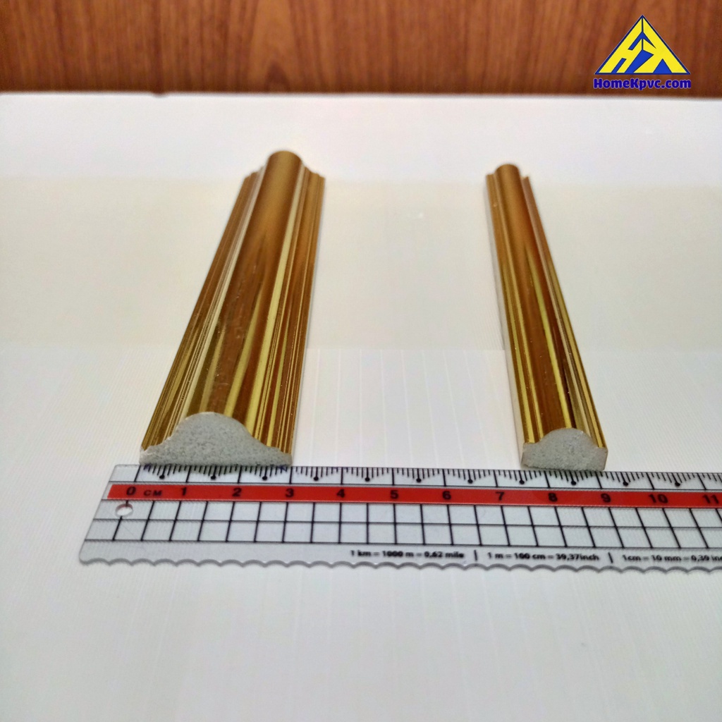 Phào Chỉ Vàng Trang Trí Tường Nhựa PS bản 3cm