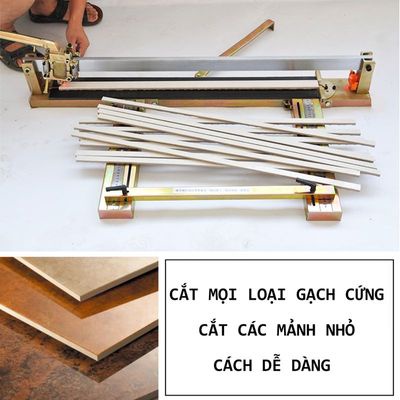 Bàn cắt gạch cỡ lớn đẩy tay dài 80cm cắt ngọt khung siêu cứng