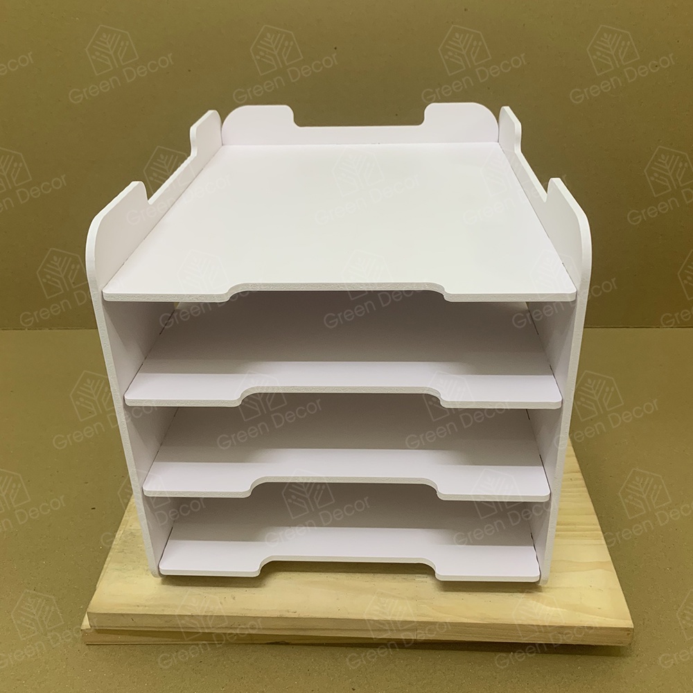 Kệ Đựng Hồ Sơ Tài Liệu Văn Phòng Cao Cấp Chống Nước Chịu Lực, Màu Trắng