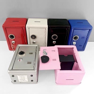 [KET] Két sắt tiết kiệm mini nhiều màu có khe đút tiền dùng chìa khoá mở
